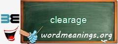WordMeaning blackboard for clearage